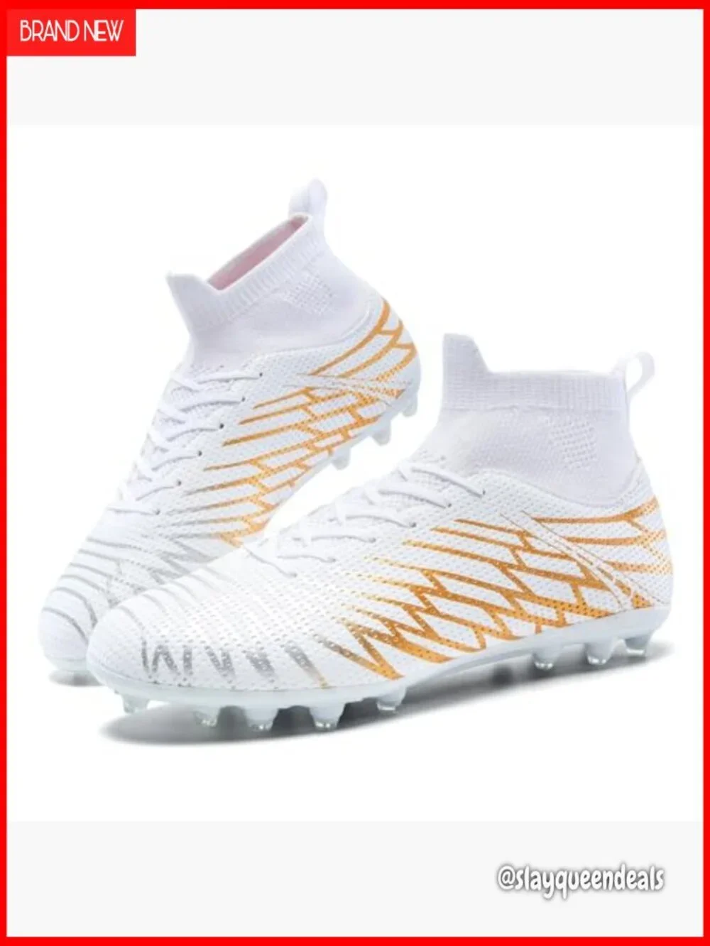 Lightweight Soccer Cleats with TPU Studs for Grass Turf Indoor Training